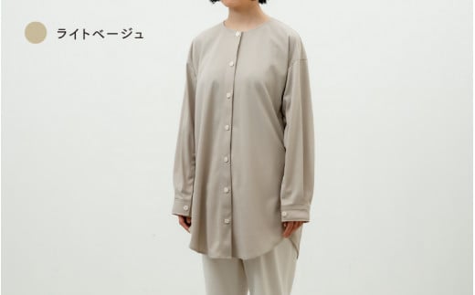 クルーネックチュニックシャツ ライトベージュ M-L /クルーネック チュニックシャツ シャツ 体型カバー シニアファッション 吸汗速乾 keamu 福井県鯖江市 [E-12301] 1169122 - 福井県鯖江市