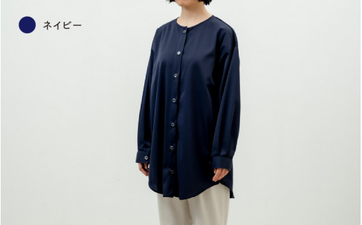 クルーネックチュニックシャツ　ネイビー　XS-S 1169125 - 福井県鯖江市