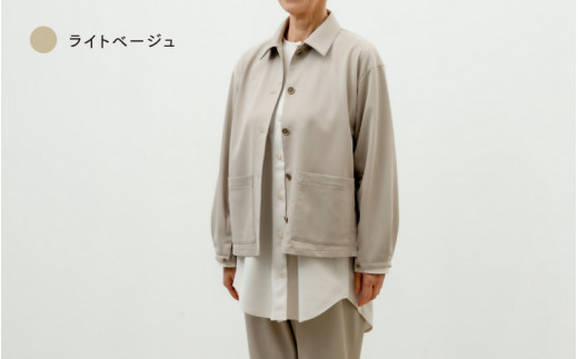 シャツジャケット　ライトベージュ　XS-S 1169167 - 福井県鯖江市