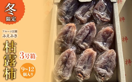 山梨県笛吹市産 ころ柿 枯露柿 小 3号箱(9〜12個) 156-013