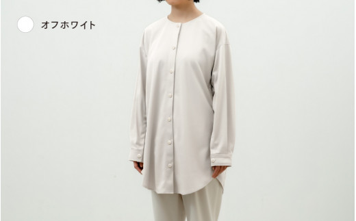 クルーネックチュニックシャツ オフホワイト M-L /クルーネック チュニックシャツ シャツ 体型カバー シニアファッション 吸汗速乾 keamu 福井県鯖江市 [E-12301] 1169117 - 福井県鯖江市