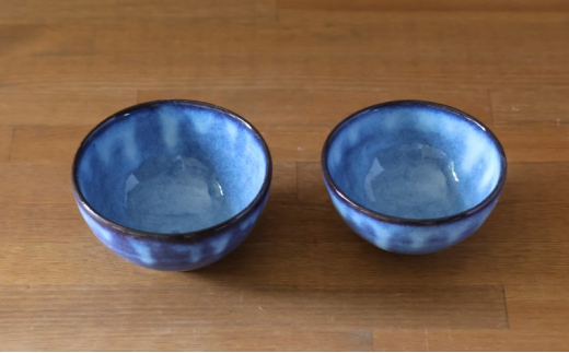 [№5226-0930]萩焼 セット 組飯碗 青萩釉 茶碗 器 工芸品