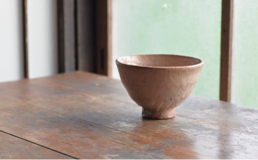 №5226-0939]萩焼 抹茶碗 一点もの 工芸品 口径14.5cm×高さ9.5cm