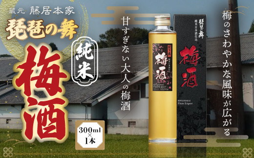 琵琶の舞　純米梅酒　300ml AJ01 312456 - 滋賀県愛荘町