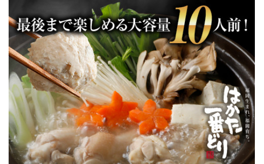 はかた一番どり 博多水炊きセット10人前（5人前×2セット）＜賞味期限：2024年2月以降のものをお届け予定＞