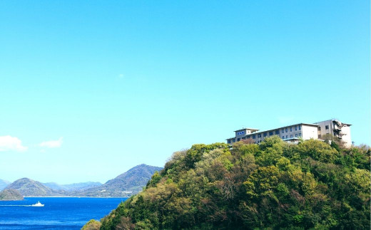 海に囲まれた大崎上島の、南の岬の丘の上。瀬戸内の多島美を目の前に望む絶好のロケーションに位置する『ホテル清風館』。