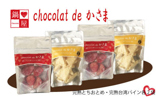 Chocolat de かさま おかしな果実ショコラ 完熟とちおとめ・台湾パインセット 1198659 - 茨城県笠間市
