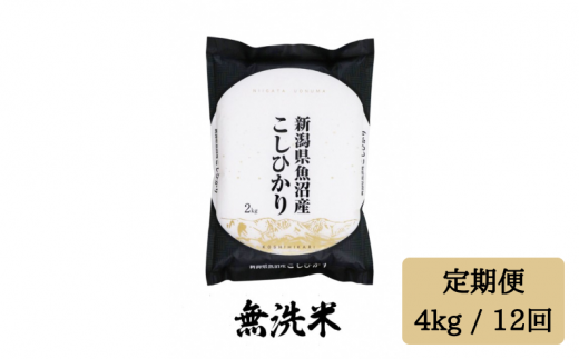 令和5年産【無洗米4kg/3回定期便】「雪蔵仕込み」【湯沢産コシヒカリ