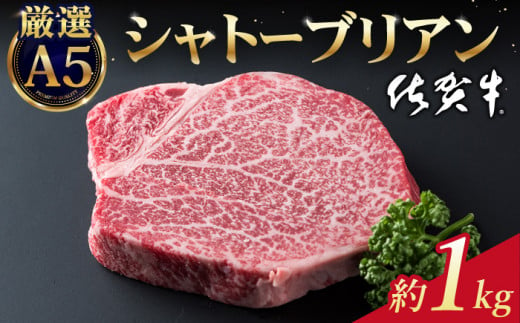 【2025年1月発送】佐賀牛 シャトーブリアン 1.0kg ( 200g×5枚 ) 【山下牛舎】 [HAD032] 418278 - 佐賀県江北町