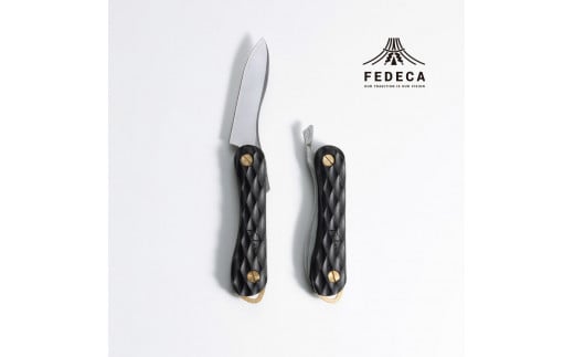 C-54 【FEDECA】 折畳式料理ナイフ プレーンブラック 000836 