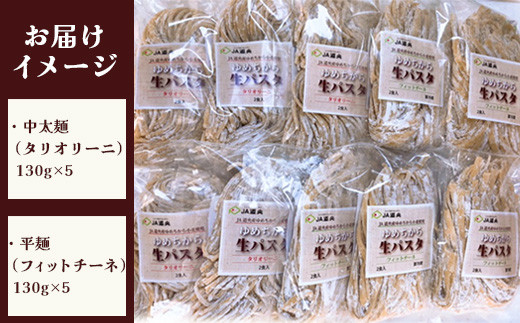 【ゆめちから小麦粉100％使用】生パスタ2種（2人前×10袋）