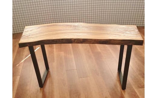 くすのき　ウッドテーブル（幅：約150cm、奥行：約45cm、高さ：約76cm）日本製　国産　天然木　一枚板 1175914 - 兵庫県神戸市