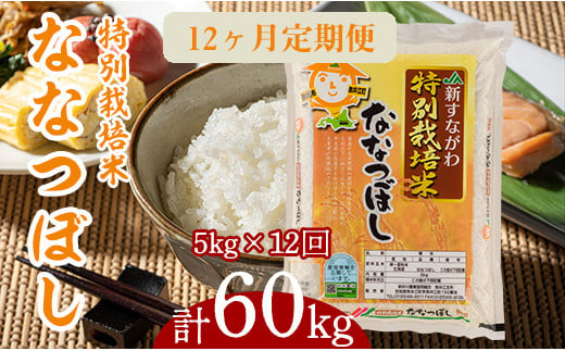 『特別栽培米ななつぼし5kg』定期便！毎月1回・計12回お届け 868829 - 北海道奈井江町