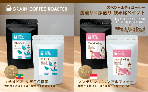 スペシャルティコーヒー2種4品飲み比べ [粉] 1177701 - 神奈川県平塚市
