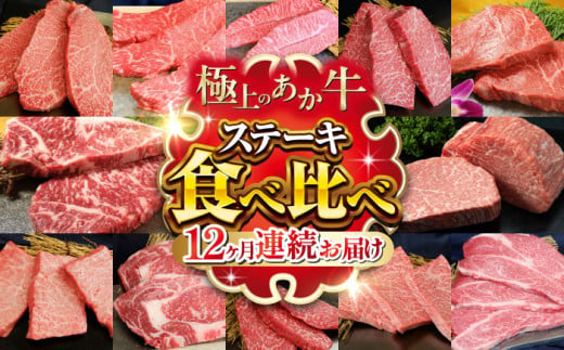 熊本県産 あか牛 ステーキ 12種 極上 食べ比べ 計6.09kg