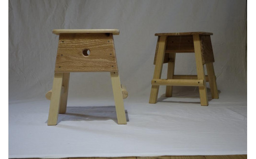 【完全受注生産】椅子職人 手作り こども スツール（子供椅子） 1177201 - 鳥取県三朝町