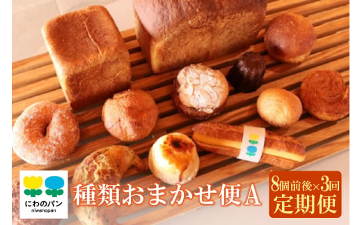 【定期便3ヶ月】にわのパン　種類おまかせ便(A)　★8個前後 1177750 - 愛知県常滑市