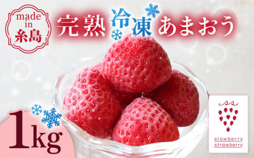 完熟冷凍あまおう 1kg 糸島市 / slowberry strawberry [APJ006] 1086941 - 福岡県糸島市