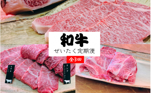 [全3回]尾呂志屋精肉店の和牛ぜいたく定期便 / 和牛 赤身 焼き肉 焼肉 牛肉 牛 精肉 [tkb401]