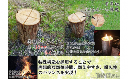 千葉県産ひのきスウェーデントーチ 4本 【BBQ キャンプ 桧 檜 ヒノキ 薪 燃料 スウェーデントーチ 】 [№5346-0492]