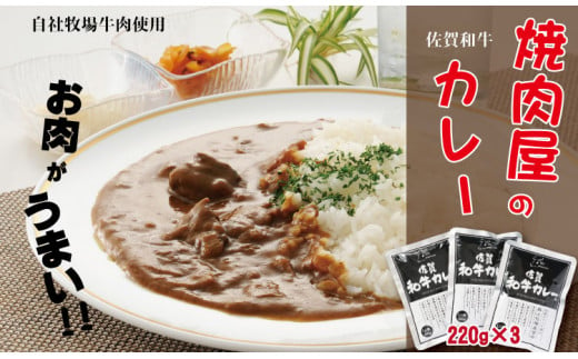 佐賀和牛カレー3パックセット 焼肉屋 レトルトカレー(220g×3袋)