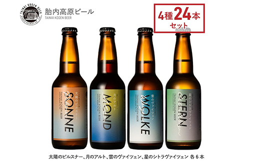 胎内高原ビール24本飲み比べセット（4種各6本） 1280394 - 新潟県胎内市