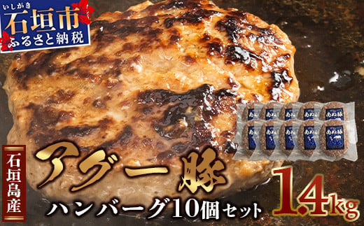 E-8-1 石垣島産アグ―豚（南ぬ豚）ハンバーグ10個セット (tokyoFMで紹介された「南ぬ豚(ぱいぬぶた)」です！♪) 