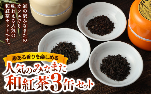 みなまた 和紅茶 3缶セット 趣ある香りを楽しめる 熊本