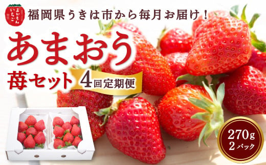 【4回定期便】よかもんいちご あまおう苺セット2パック 2025年1月から4月 毎月 お届け 1174299 - 福岡県うきは市