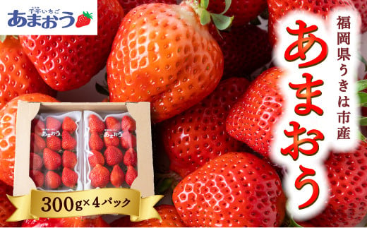 千年いちご あまおうイチゴ (300g×4パック) 2024年12月中旬から12月下旬 出荷予定  305532 - 福岡県うきは市