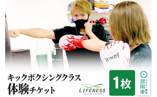 キックボクシング クラス体験チケット 1枚 フィットネスジムLIFENESS 1184914 - 群馬県沼田市
