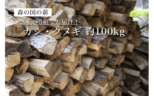 森の国の薪 約100kg(カシ、クヌギ)[えひめの町(超)推し!(松野町)](358)