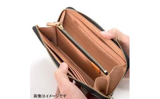 【全7色】栃木レザーのラウンドファスナー長財布 オイルレザー ハンドステッチ 滑らかな手触り/Round zip wallet  01/オリーブ/minca　321