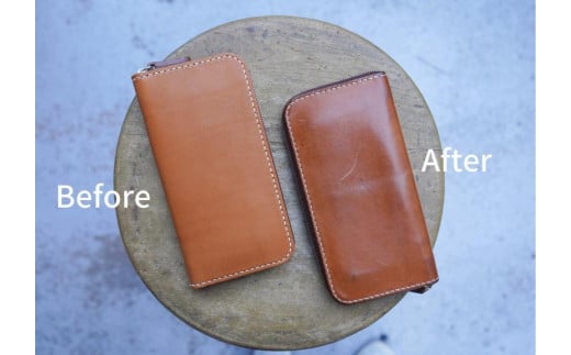 【全7色】栃木レザーのラウンドファスナー長財布 オイルレザー ハンドステッチ 滑らかな手触り/Round zip wallet  01/オリーブ/minca　321