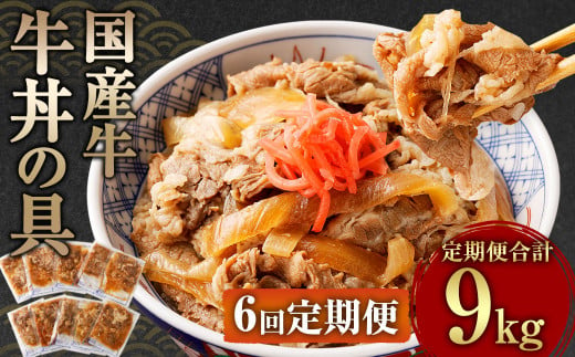 【定期便6回】牛丼の具 150g×10パック 1.5kg 合計9kg
