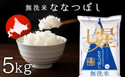 【便利な無洗米】 ななつぼし 5kg 428977 - 北海道東神楽町
