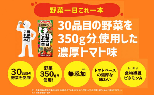 3ヶ月連続お届け】カゴメ 野菜一日これ一本（200ml*24本入）[一日分の