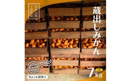 蔵出しみかん7kg(大玉２L・３Lサイズおまかせ)《ご家庭用》ちょっと訳あり　和歌山県下津町から農園直送！１月上旬頃発送開始　まごころ産直みかん【北海道・沖縄県・一部離島 配送不可】わけあり　訳アリ 478182 - 和歌山県海南市