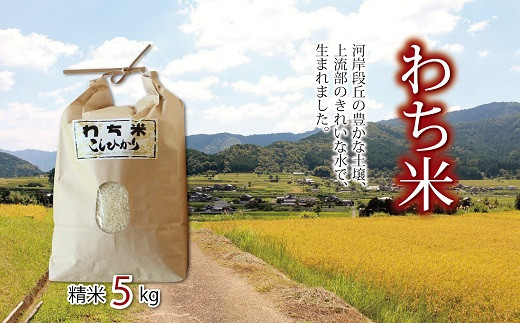 京丹波町和知地区のきれいな水と豊かな土壌で栽培されたお米です。