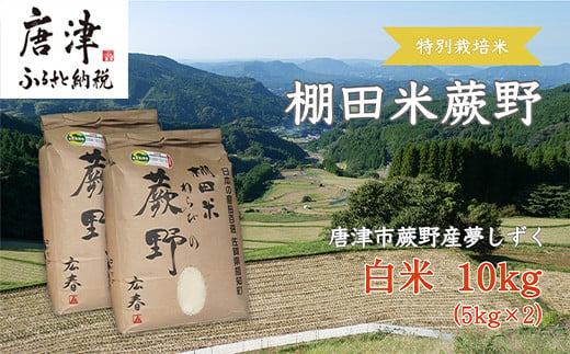 蕨野の棚田米は生活排水が入らない、八幡岳の清水で育てられた
風味豊かなお米です。10㎏お届けいたします。