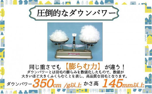 羽毛布団シングル（北欧調）掛け布団日本製ダウン90％1.0kg立体キルトイエロー