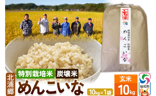 【特別栽培米 炭壌米 めんこいな】令和5年産 玄米 10kg
