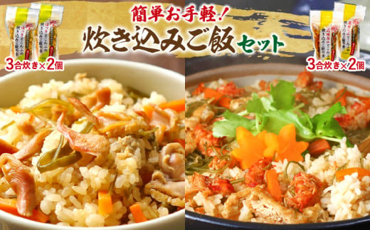 【簡単お手軽!!】北海道産 炊き込みご飯の素食べ比べセット(3合炊き×4個)_H0008-006