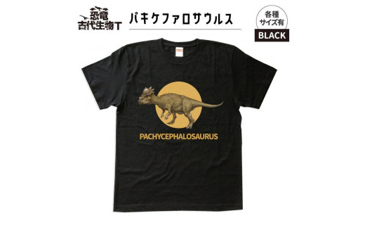 恐竜・古代生物Tシャツ　パキケファロサウルス 036　サイズ100（キッズ・ユニセックス） 1197259 - 福島県いわき市
