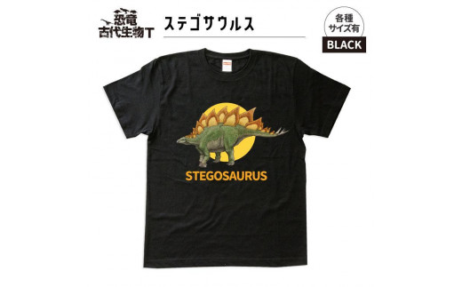 恐竜・古代生物Tシャツ　ステゴサウルス　サイズM（レギュラー） 1197016 - 福島県いわき市