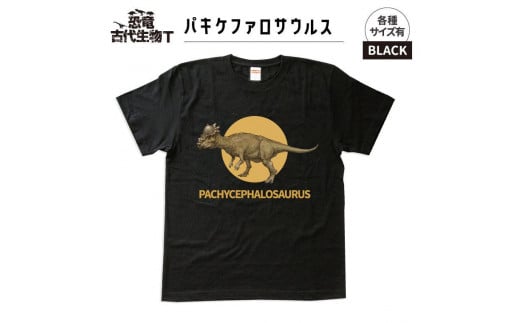 恐竜・古代生物Tシャツ　パキケファロサウルス 036　サイズＸＬ（レギュラー） 1197269 - 福島県いわき市