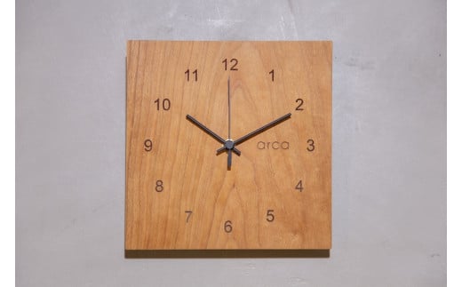 [チェリー] arca_muku 時計 全3種 [85-03CH]/掛時計 置時計 電波時計 天然木 シンプル ギフト 祝い