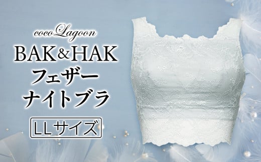 【LLサイズ】BAK&HAK フェザーナイトブラ アイスグレー 1200306 - 北海道鹿部町