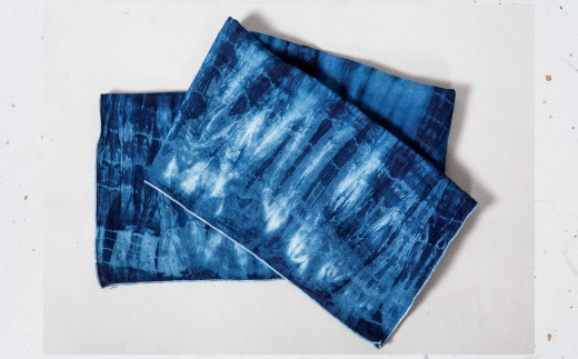 B-731 手ぬぐい 綿 ガーゼ二重織 藍染 染工房 芳心庵 染物 工芸品