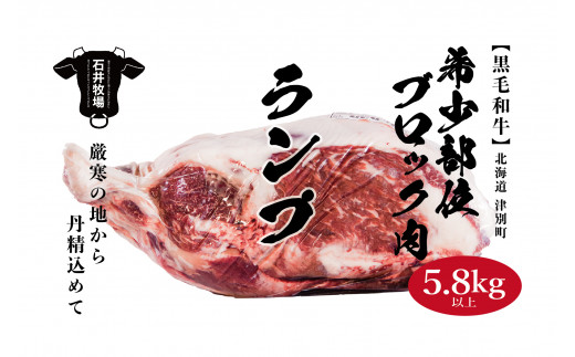 流氷牛　ブロック肉　ランプ　5.8kg/090-38308-a01F